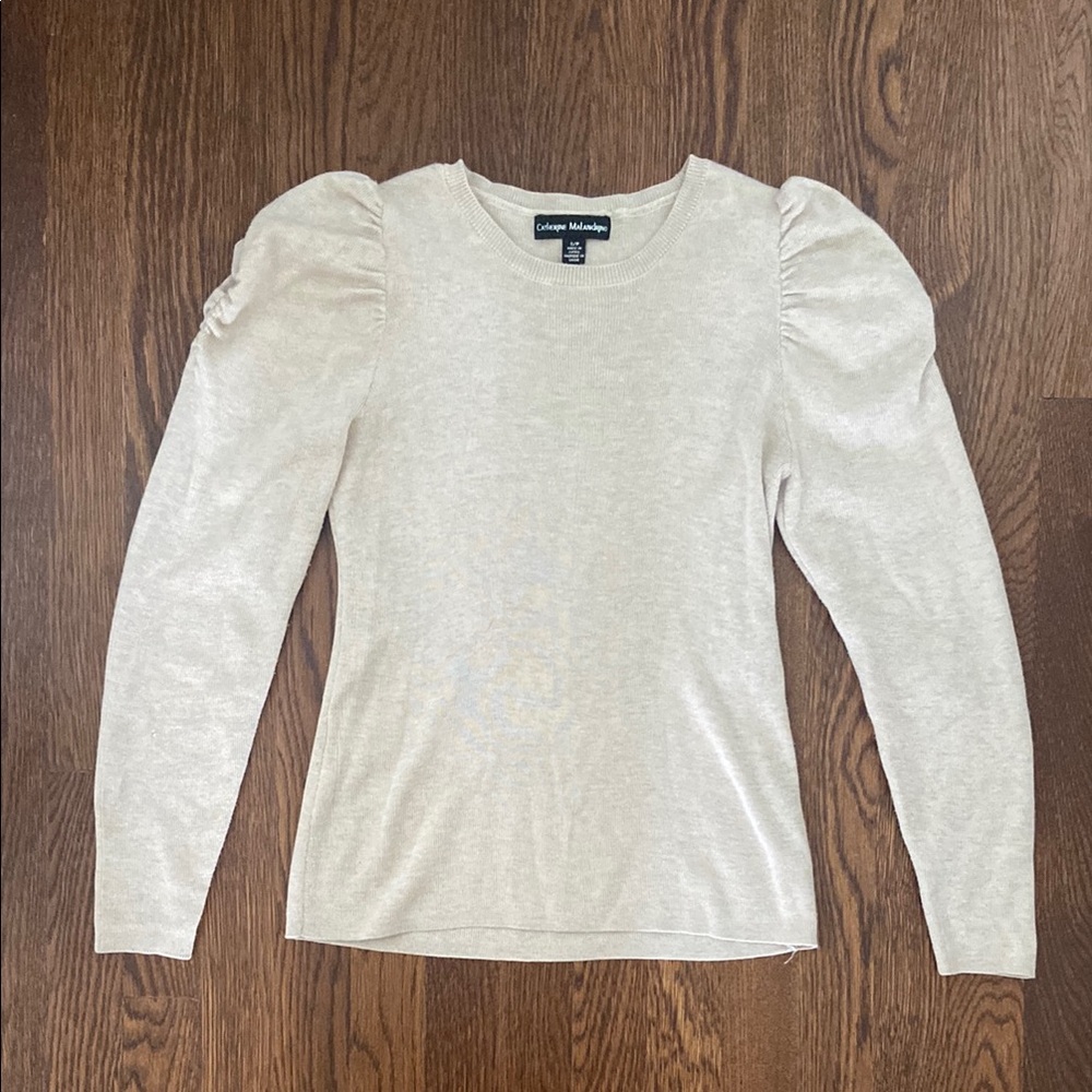 Cream Puff Sleeve sweater